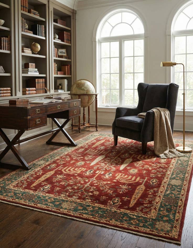 Detail image of 6' 7 x 9' 10  Hand Knotted Ariana Ziegler Rug