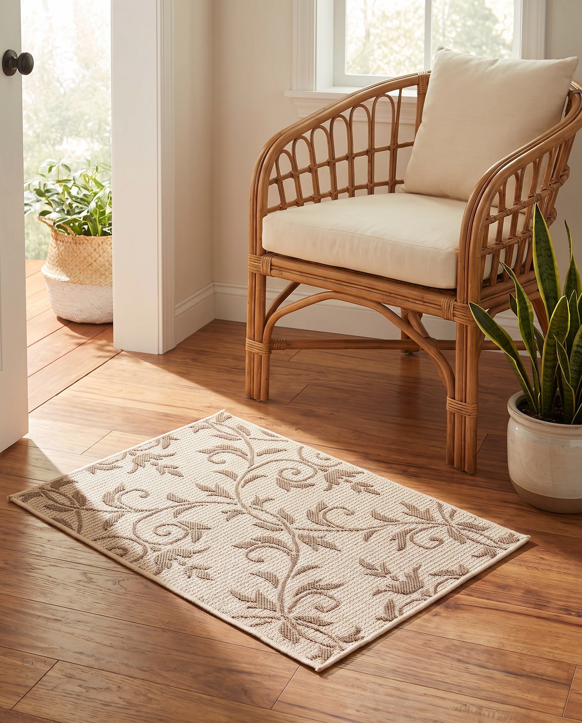 65cm x 95cm Fácil de limpiar Botanical Alfombra Comprar todos los estilos