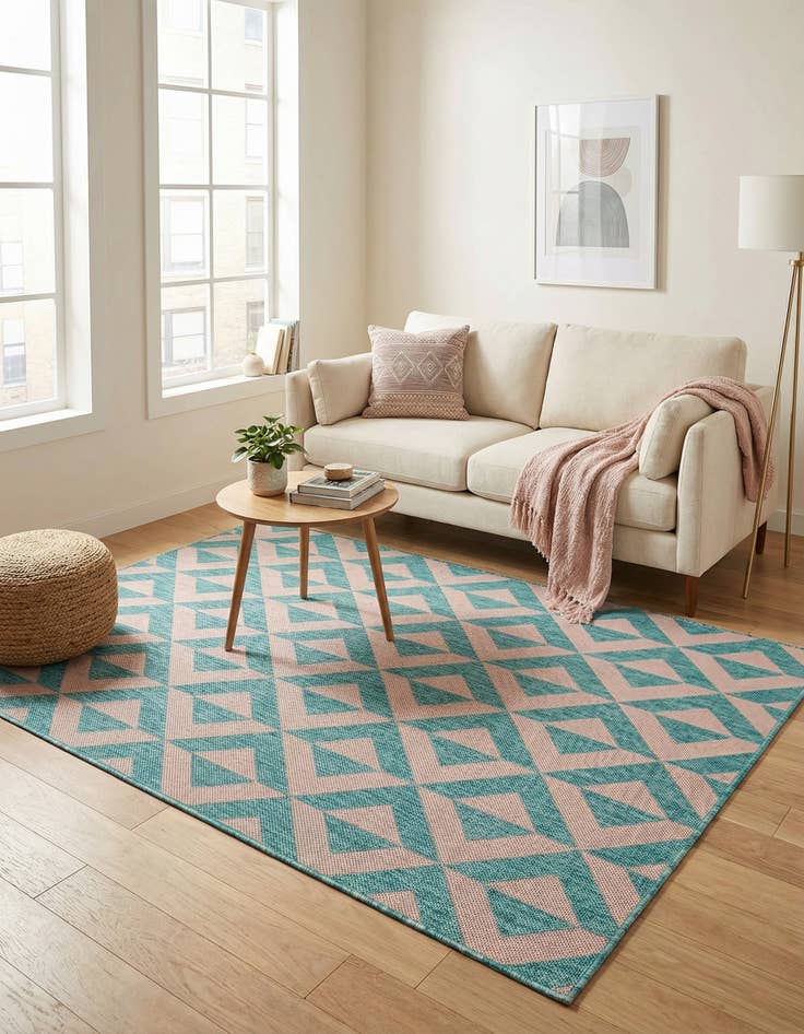 Detail image of 4' x 6' Easy-Clean Jill Zarin Napa Indoor / Outdoor Rug