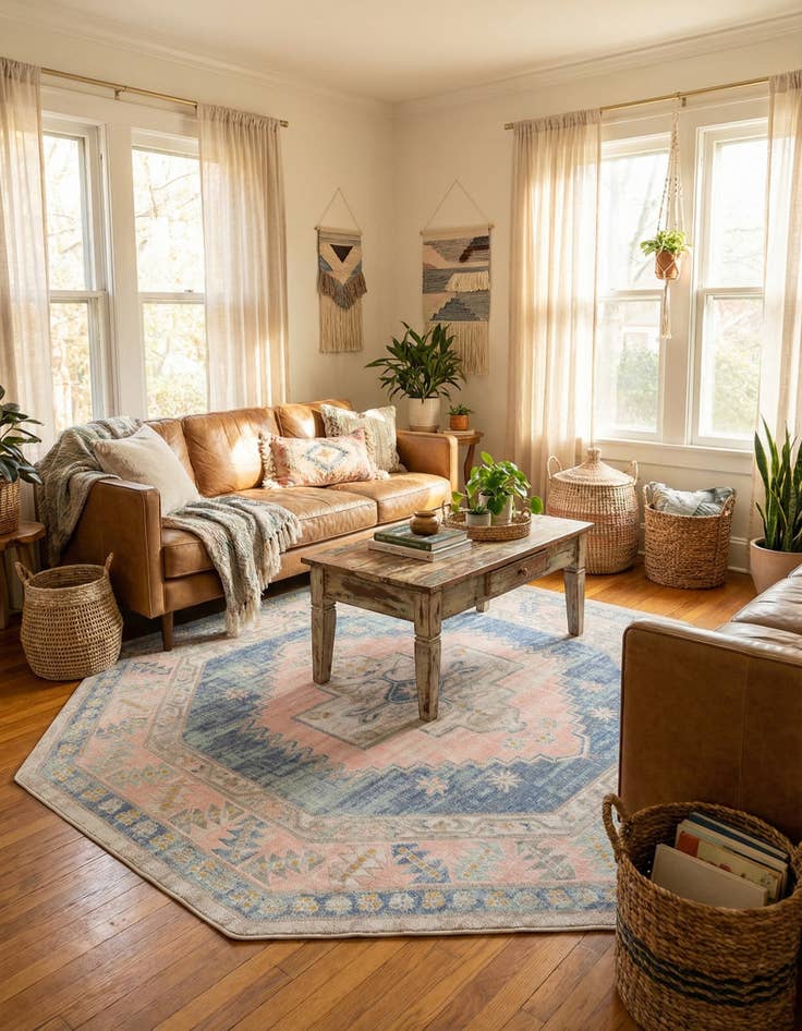 Detail image of  7' x 7' Whitney Octagon Rug