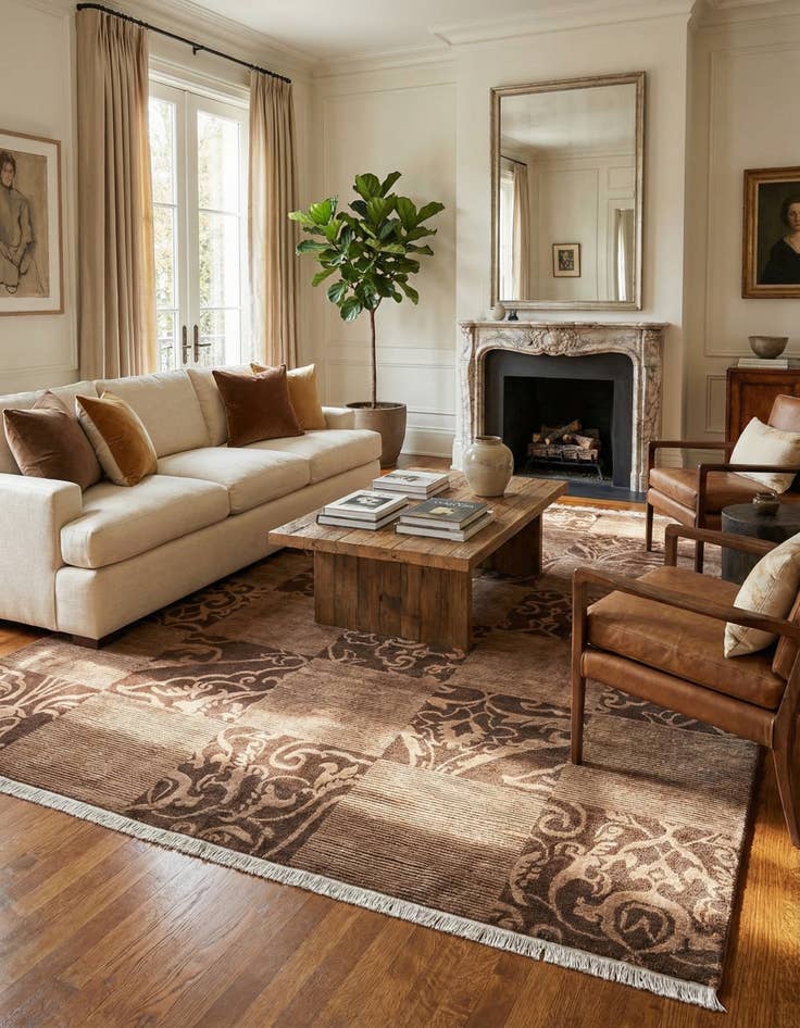 Detail image of 8' 4 x 11' 10  Hand Knotted Darya Wool Rug