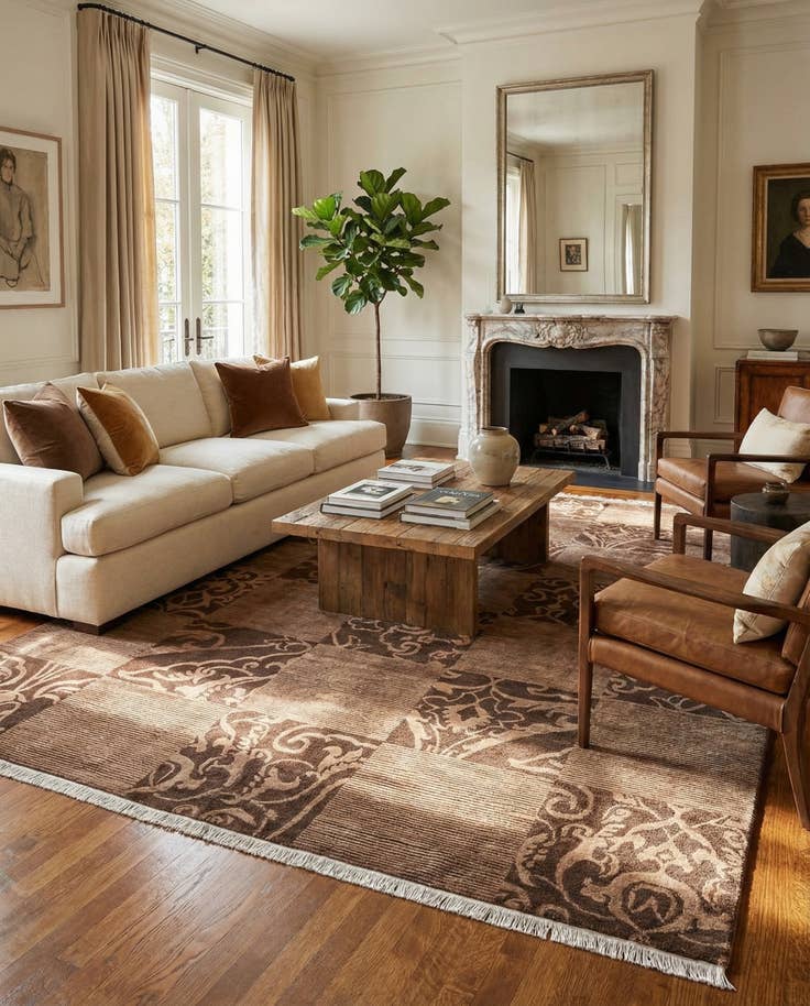 Detail image of 8' 4 x 11' 10 Hand Knotted Darya Wool Rug