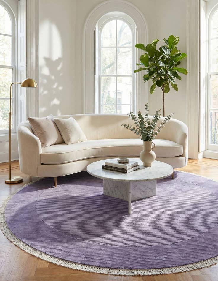 Detail image of 6' 6 x 6' 6  Hand Knotted Darya Wool Round Rug