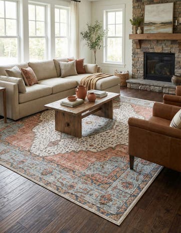 Ivory Nyla Square Rug