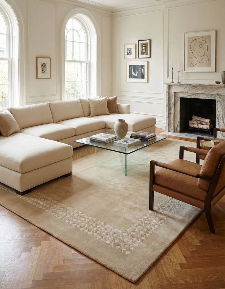 Detail image of  6' 5 x 9' 11  Hand Knotted Darya Wool Rug