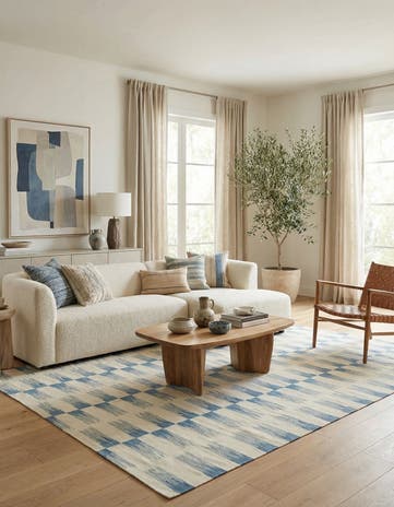 5' 10 x 7' 8 Hand Woven Kilim Modern Wool Rug