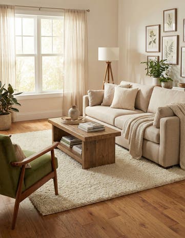 5' 3 x 8' Solid Shag Rug
