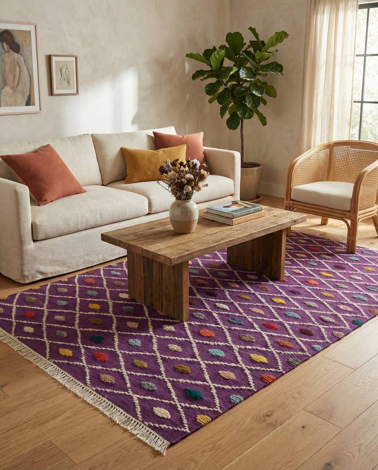 Detail image of 4' x 6' 5 Hand Knotted Darya Wool Rug