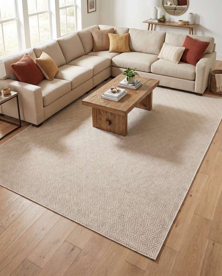 9' x 12' Easy-Clean Trellis Indoor / Outdoor Rug
