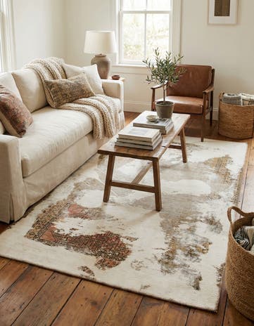 3' 9 x 6' 2 Hand Knotted Ultra Vintage Persian Wool Rug