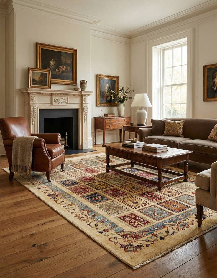 Detail image of  5' 7 x 7' 8  Hand Knotted Ariana Ziegler Rug