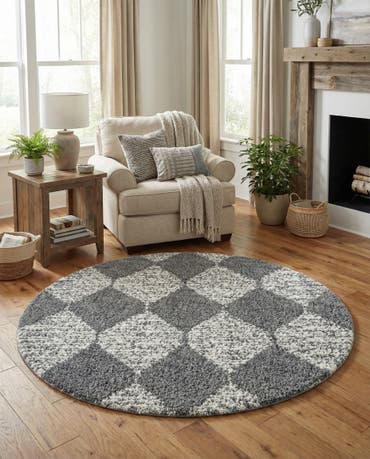  7' x 7' Serenity Shag Round Rug