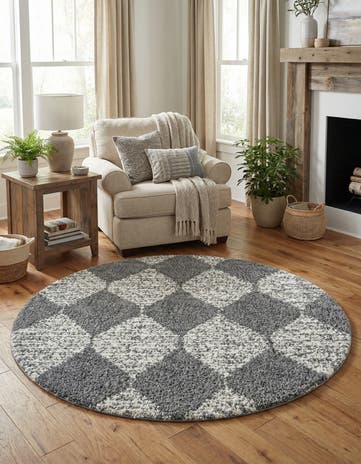 7' x 7' Serenity Shag Round Rug