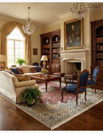 8' x 11' 4 Hand Knotted Nain Persian Rug