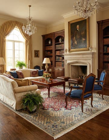 8' x 11' 4 Hand Knotted Nain Persian Rug