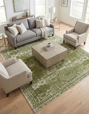 Green Bexley Square Rug