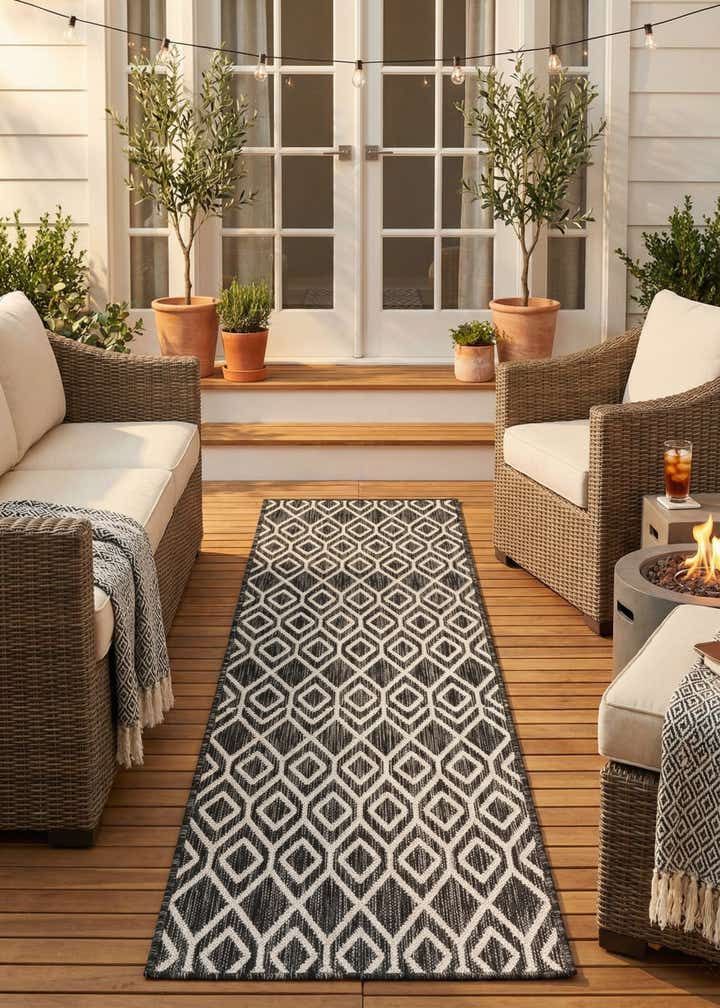 2' x 8' Easy-Clean Jill Zarin Turks and Caicos Indoor / Outdoor Runner Rug