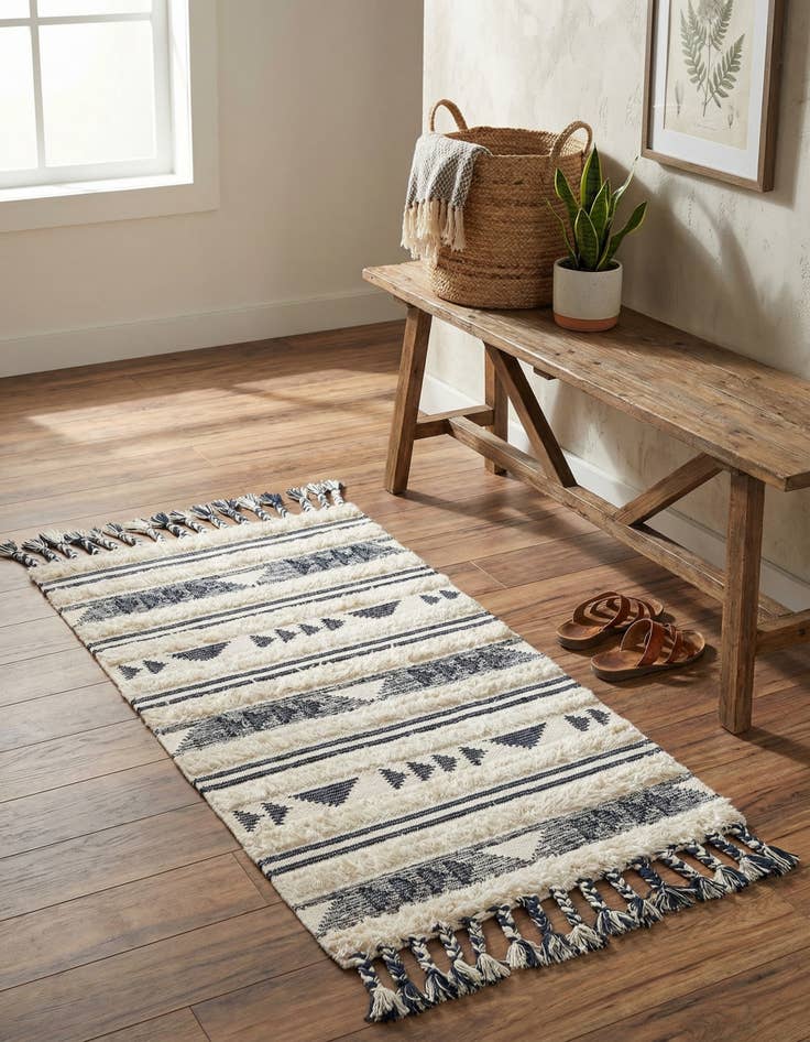 Detail image of 3' 3 x 5' 1  Hand Woven Arizona Wool Rug