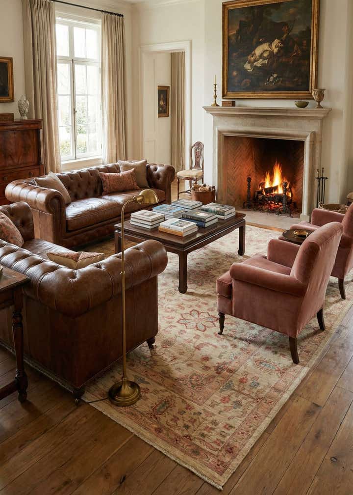 6' 7 x 8' 5 Hand Knotted Peshawar Ziegler Rug