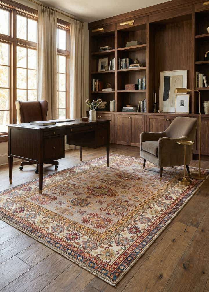 5' 8 x 8' 1 Kazak Wool Rug