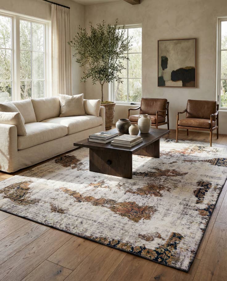 Detail image of 7' 5 x 10' 10 Hand Knotted Ultra Vintage Persian Wool Rug