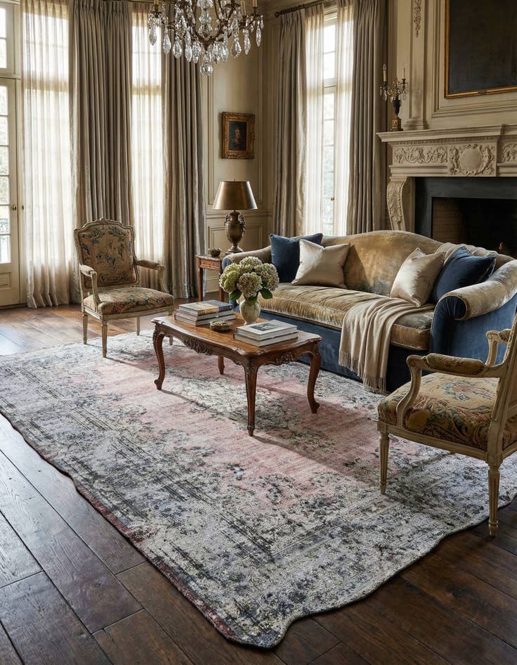 Detail image of 9' 6 x 13' 6 Vintage Royal Wool Rug