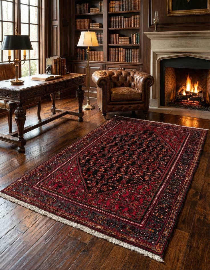 Detail image of 4' 4 x 7' 7 Zandjan Rug