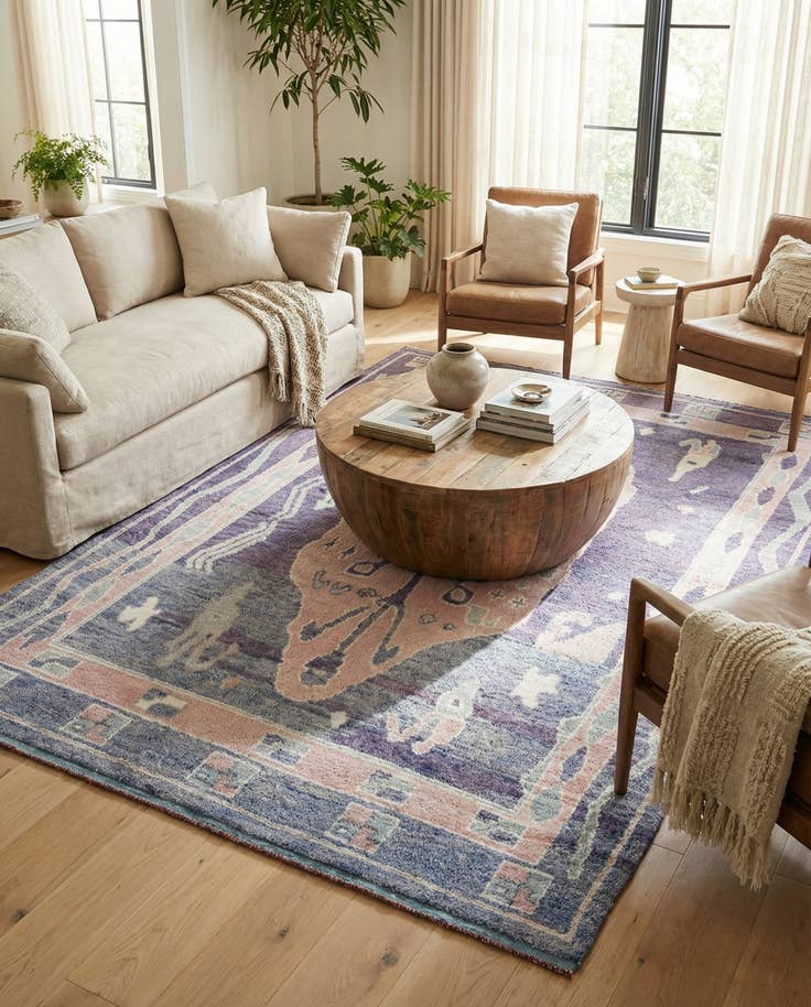 Detail image of 8' 5 x 12' 6 Hand Knotted Moroccan Wool Rug