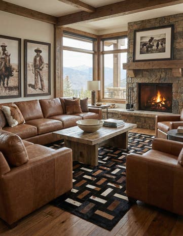 5' 3 x 8' 1 Cowhide - Patchwork Rug
