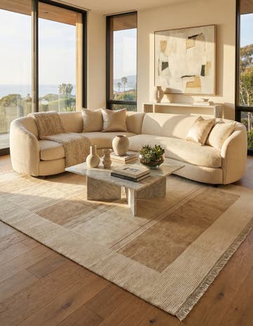 6' 9 x 9' 5 Hand Knotted Darya Wool Rug