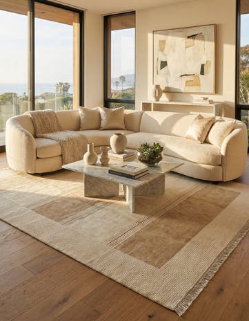 6' 9 x 9' 5 Hand Knotted Darya Wool Rug