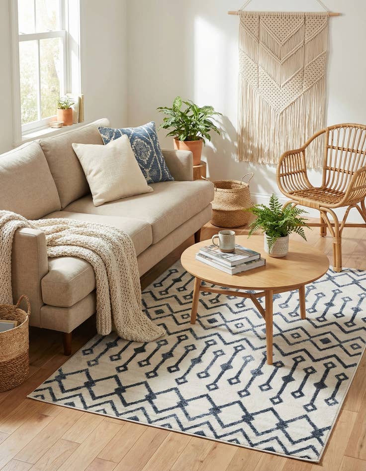 Detail image of 4' x 6' Bohemian Trellis Rug