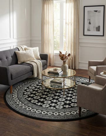 7' 10 x 7' 10 Bokhara Round Rug