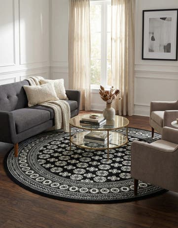 7' 10 x 7' 10 Bokhara Round Rug
