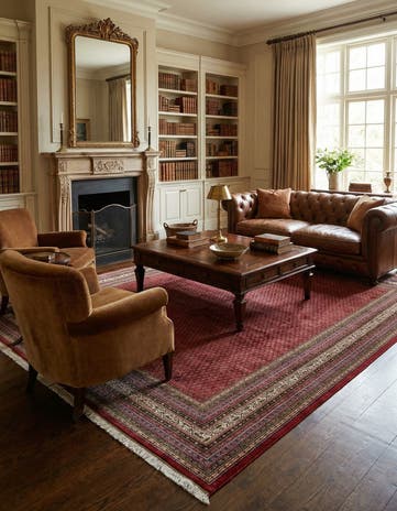 9' 8 x 13' Hand Knotted Mir Oriental Wool Rug