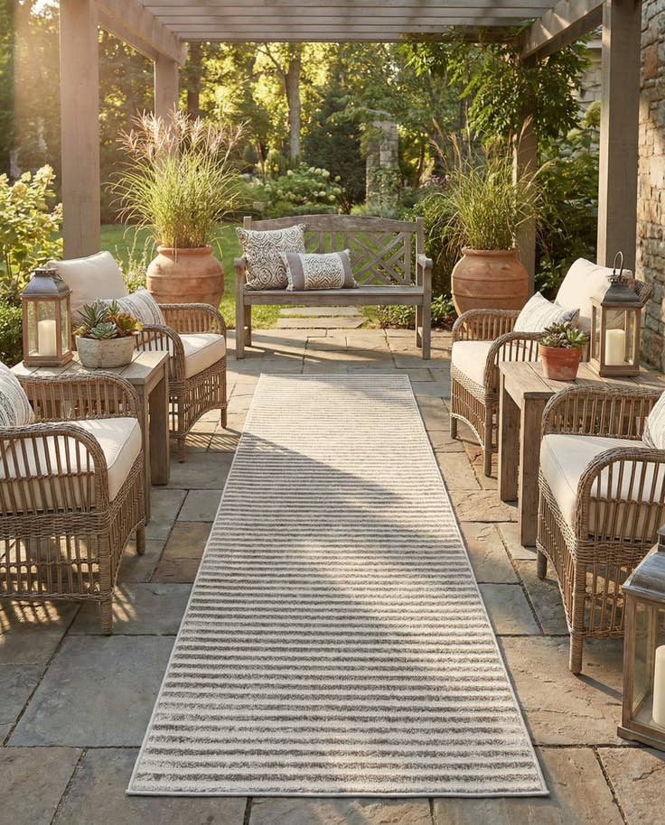 Detail image of 2' 7 x 12' Easy-Clean Sabrina Soto Indoor / Outdoor Runner Rug