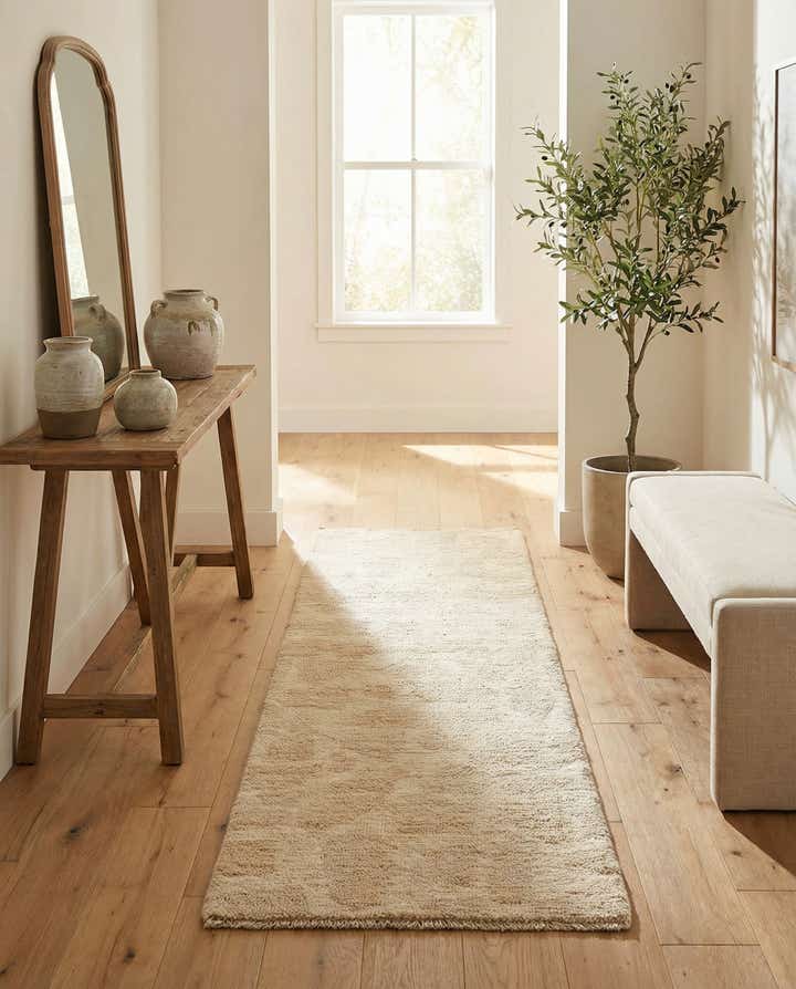 2' 8 x 8' 3 Hand Knotted Moroccan Wool Runner Rug