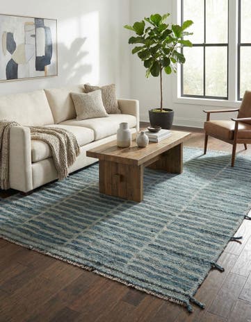 5' 7 x 8' 1 Hand Knotted Moroccan Wool Rug