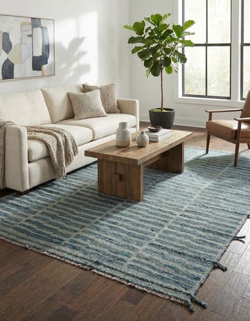 5' 7 x 8' 1 Hand Knotted Moroccan Wool Rug