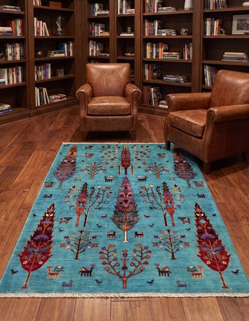 5' 3 x 6' 8 Hand Knotted Ariana Ziegler Rug