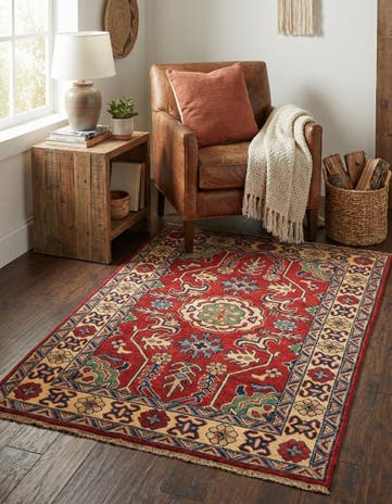 3' 4 x 5' Hand Knotted Kazak Rug