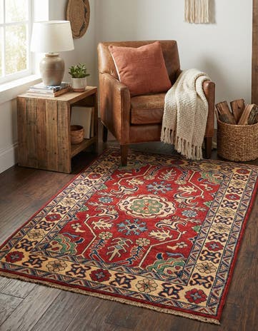3' 4 x 5' Hand Knotted Kazak Rug