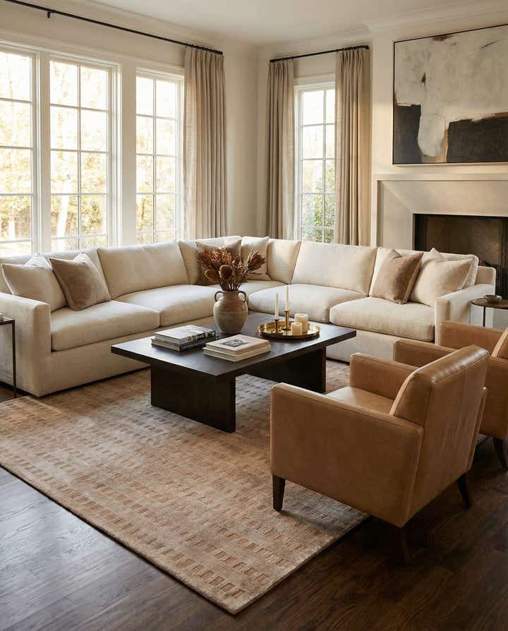 6' 7 x 9' 7 Hand Knotted Darya Wool Rug