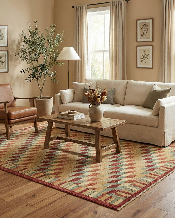 Detail image of 5' 2 x 6' 7 Hand Knotted Darya Oriental Rug