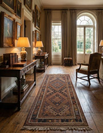 3' 8 x 9' 3 Balouch Wool Runner Rug