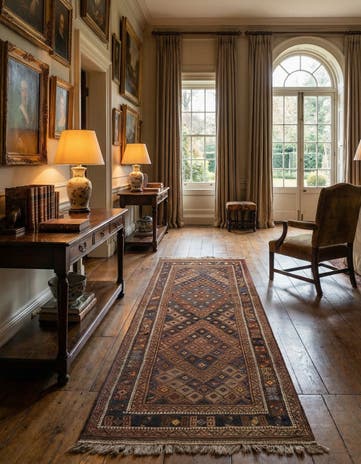 3' 8 x 9' 3 Balouch Wool Runner Rug