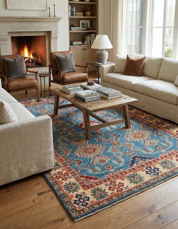 5' x 6' 9 Hand Knotted Kazak Rug