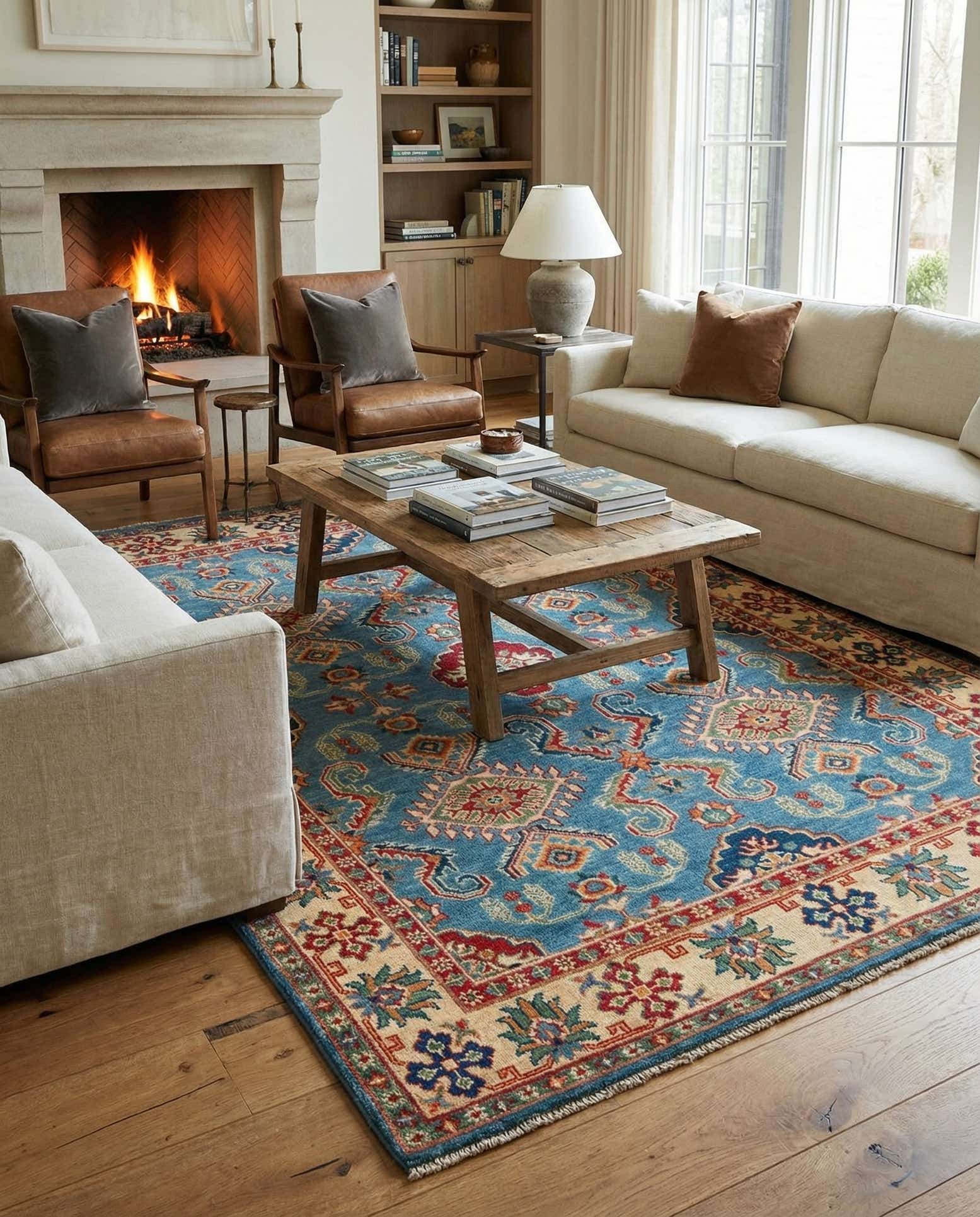 5' x 6' 9 Hand Knotted Kazak Rug