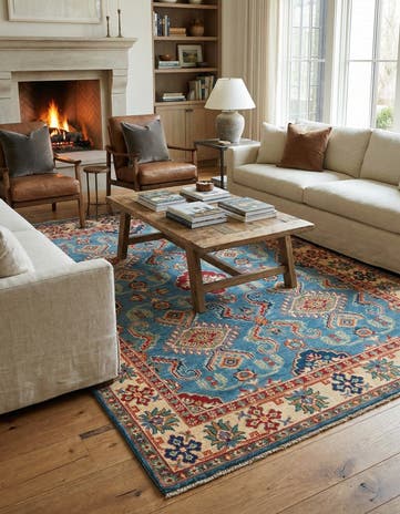 5' x 6' 9 Hand Knotted Kazak Rug