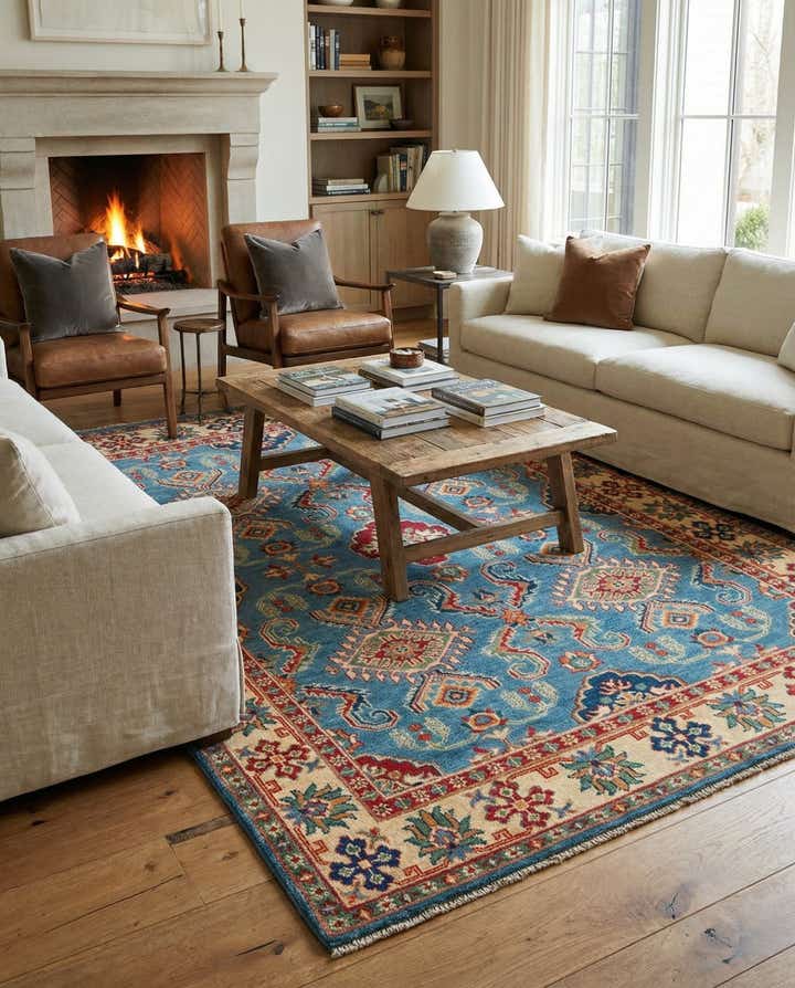 5' x 6' 9 Hand Knotted Kazak Rug